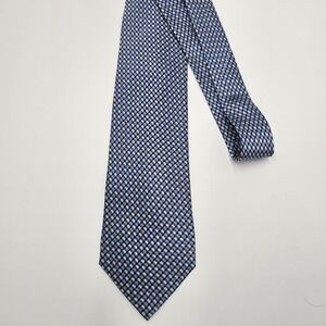 Mario Masotti 100% Silk Tie Blue Black Check Pattern 3.75ʺ Wide Y2K Italy New...